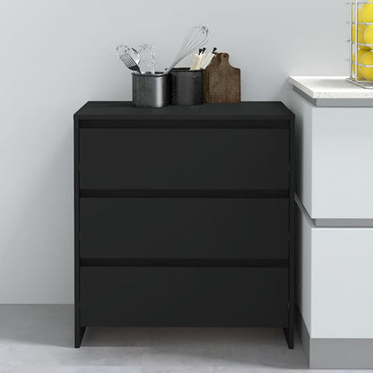 Credenza Nera 70x41x75 cm in Truciolato - homemem39