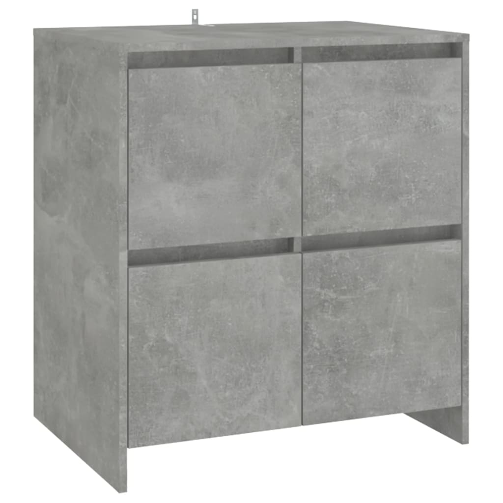 Credenza Grigio Cemento 70x41x75 cm in Truciolato - homemem39