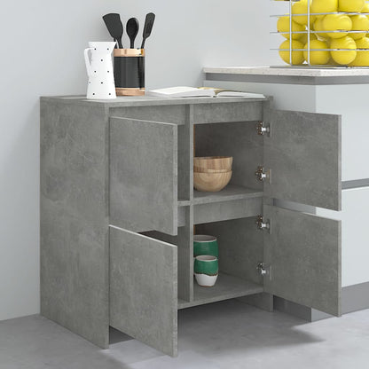 Credenza Grigio Cemento 70x41x75 cm in Truciolato - homemem39