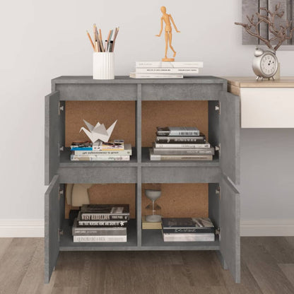 Credenza Grigio Cemento 70x41x75 cm in Truciolato - homemem39