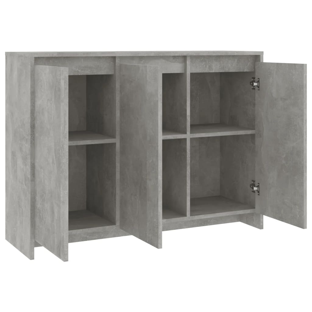 Credenza Grigio Cemento 102x33x75 cm in Truciolato - homemem39