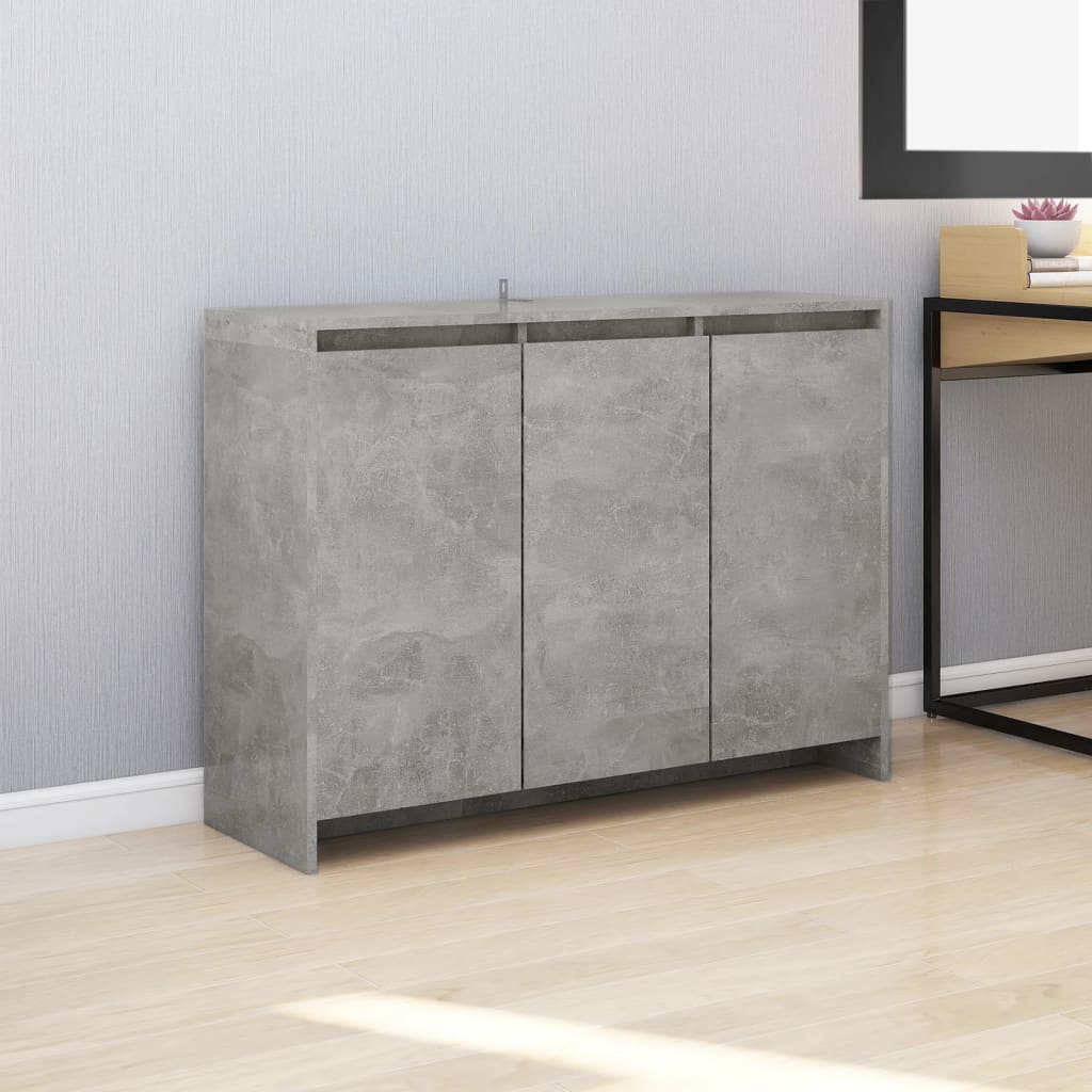 Credenza Grigio Cemento 102x33x75 cm in Truciolato - homemem39