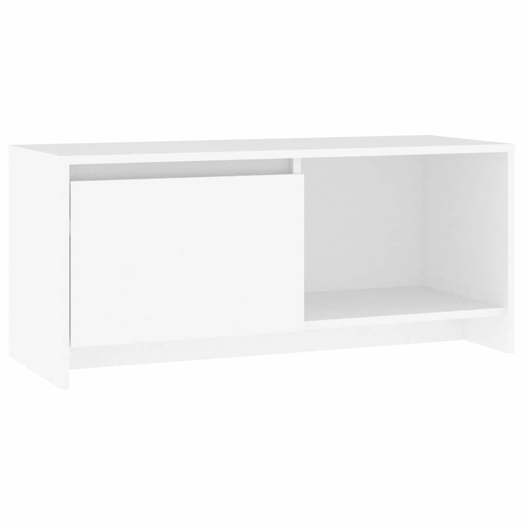 Mobile Porta TV Bianco 90x35x40 cm in Legno Multistrato