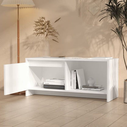 Mobile Porta TV Bianco 90x35x40 cm in Legno Multistrato