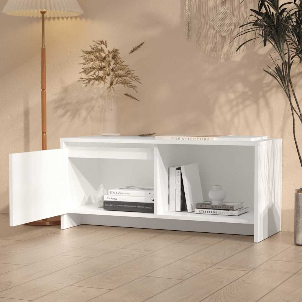 Mobile Porta TV Bianco 90x35x40 cm in Legno Multistrato