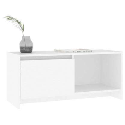 Mobile Porta TV Bianco 90x35x40 cm in Legno Multistrato