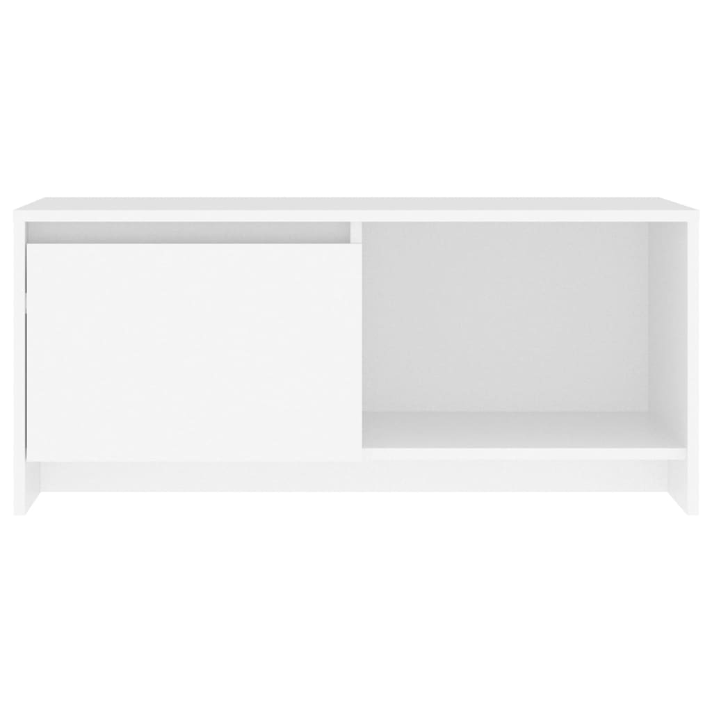 Mobile Porta TV Bianco 90x35x40 cm in Legno Multistrato