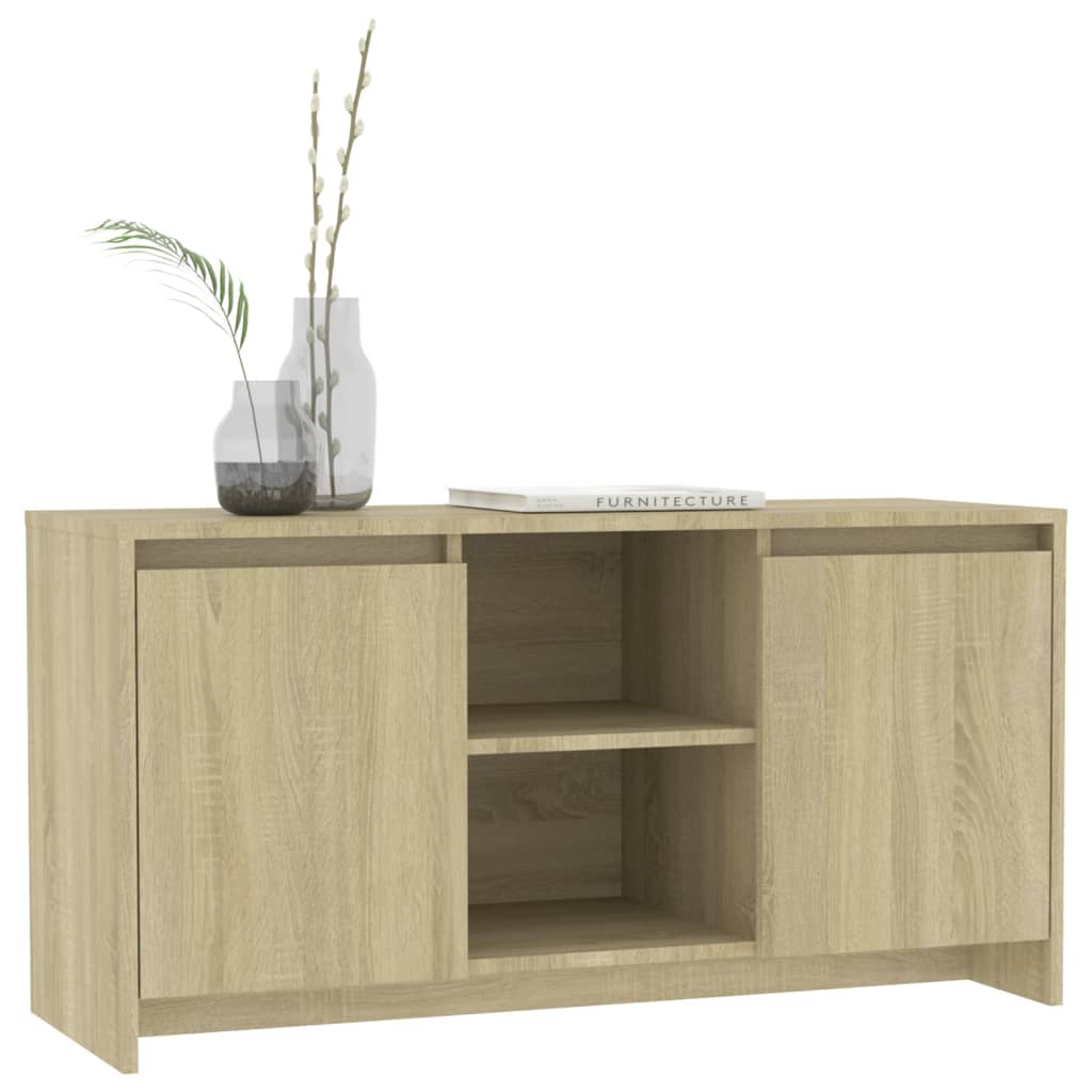 Mobile Porta TV Rovere Sonoma 102x37,5x52,5 cm in Truciolato - homemem39