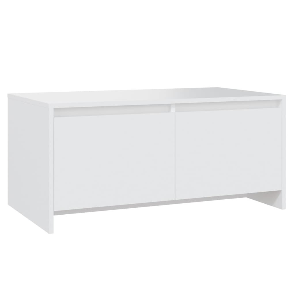 Tavolino da Salotto Bianco 90x50x41,5 cm in Legno Multistrato | homemem39