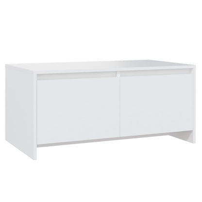 Tavolino da Salotto Bianco 90x50x41,5 cm in Legno Multistrato | homemem39