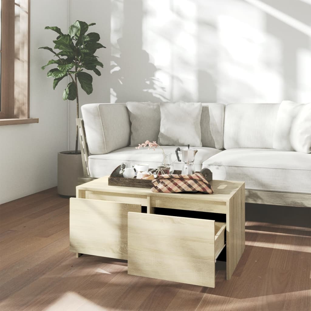 Tavolino da Salotto Rovere Sonoma 90x50x41,5 cm in Truciolato | homemem39