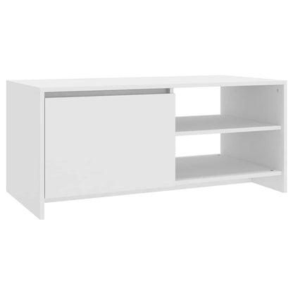Tavolino da Salotto Bianco 102x50x45 cm Legno Multistrato