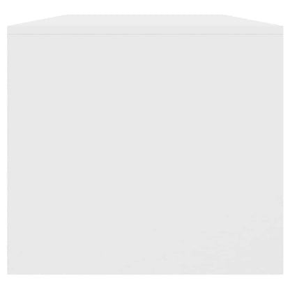 Tavolino da Salotto Bianco 102x50x45 cm Legno Multistrato
