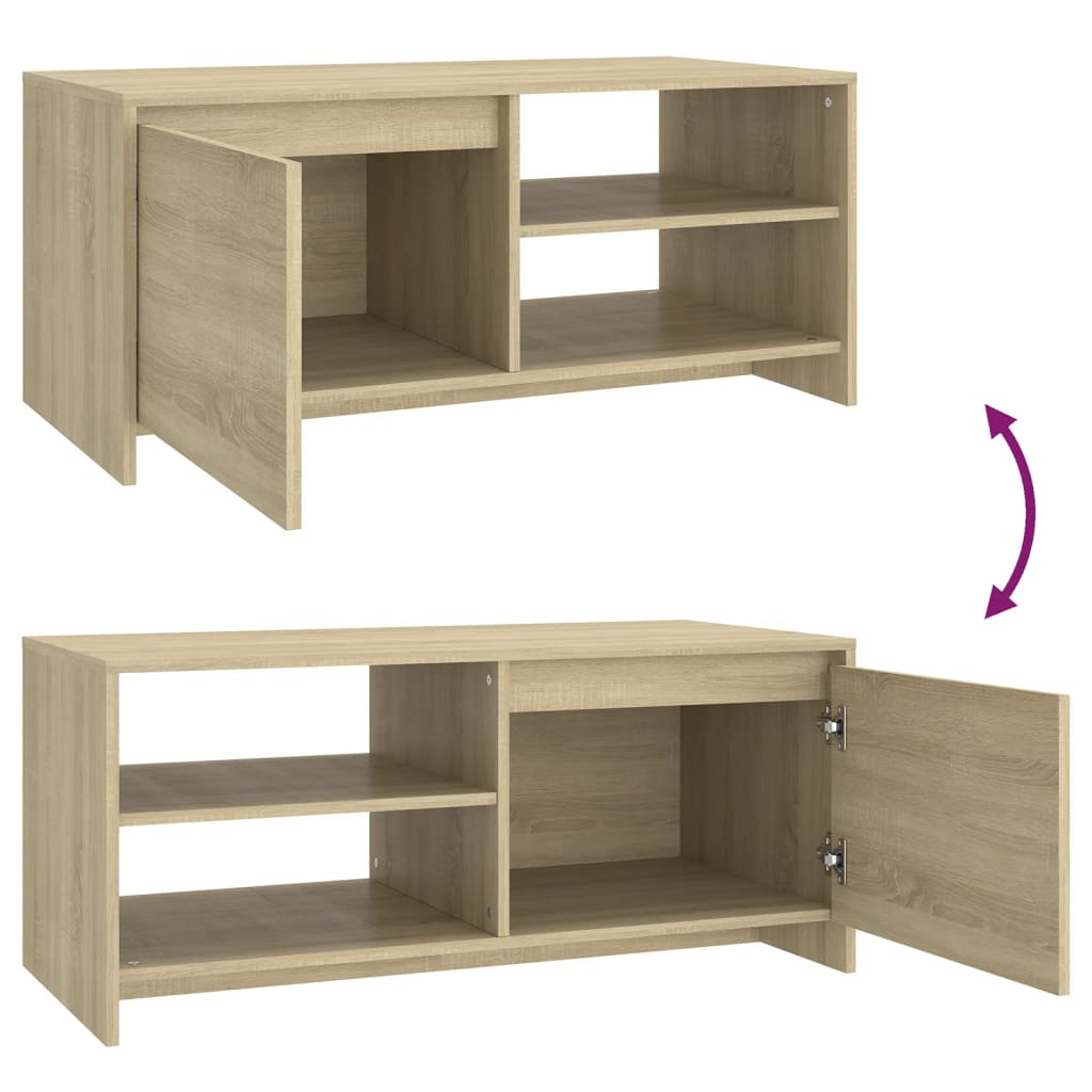 Tavolino da Salotto Rovere Sonoma 102x50x45cm Legno Multistrato | homemem39