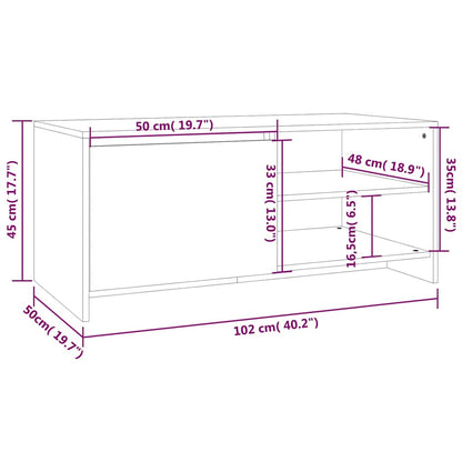 Tavolino da Salotto Rovere Sonoma 102x50x45cm Legno Multistrato