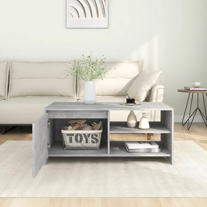 Tavolino Salotto Grigio Cemento 102x50x45 cm Legno Multistrato | homemem39
