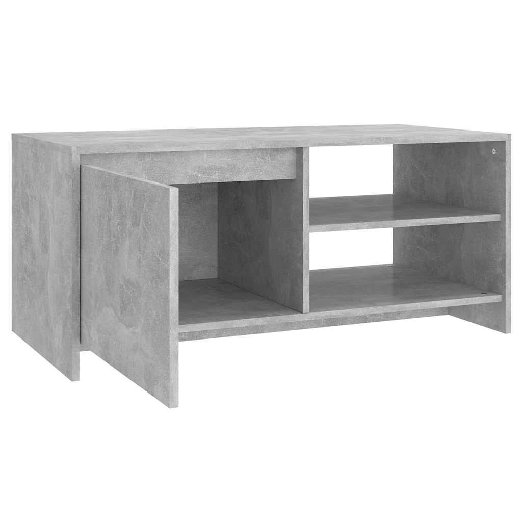 Tavolino Salotto Grigio Cemento 102x50x45 cm Legno Multistrato
