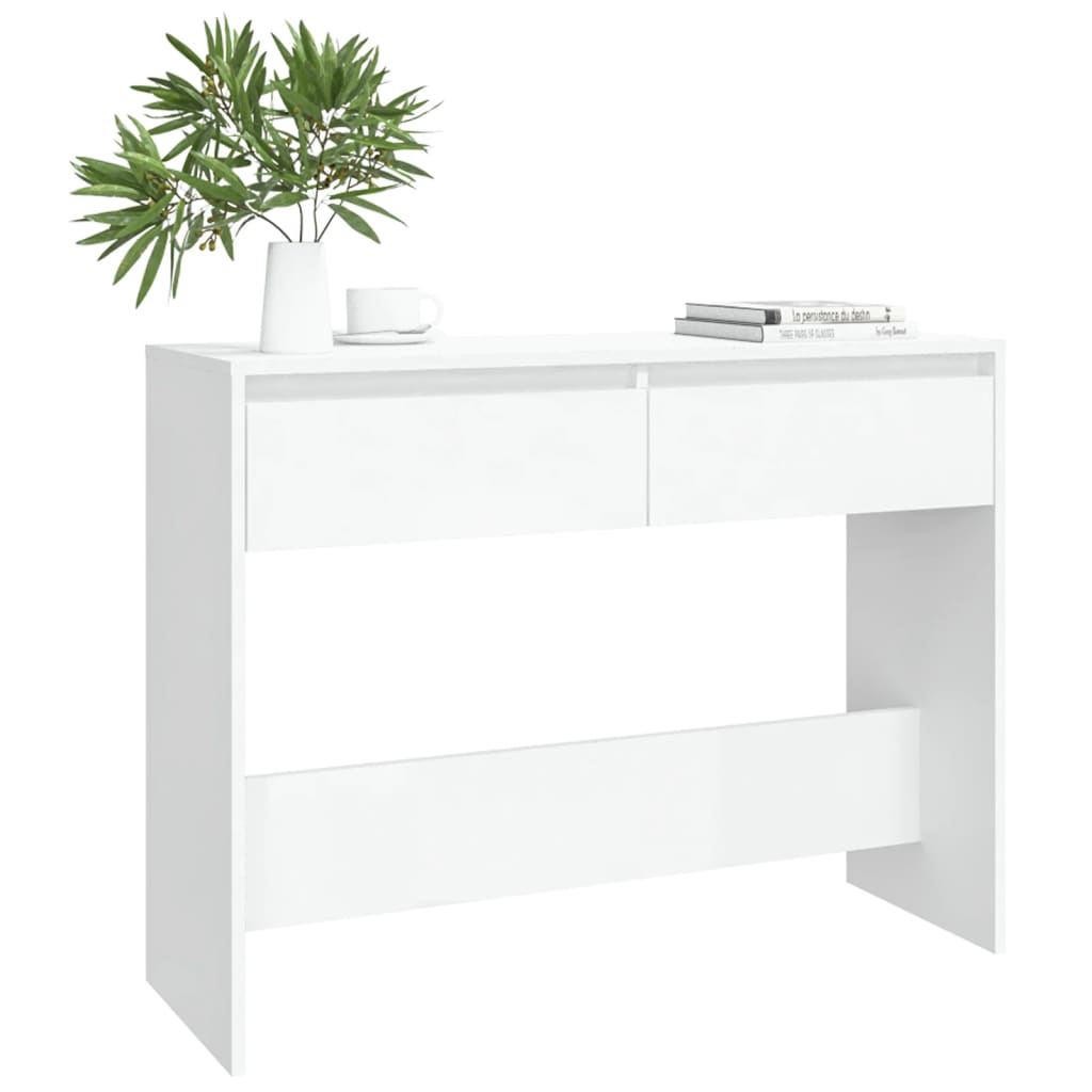 Tavolo Consolle Bianco 100x35x76,5 cm in Truciolato - homemem39