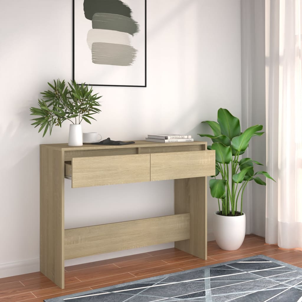 Tavolo Consolle Rovere Sonoma 100x35x76,5 cm in Truciolato | homemem39