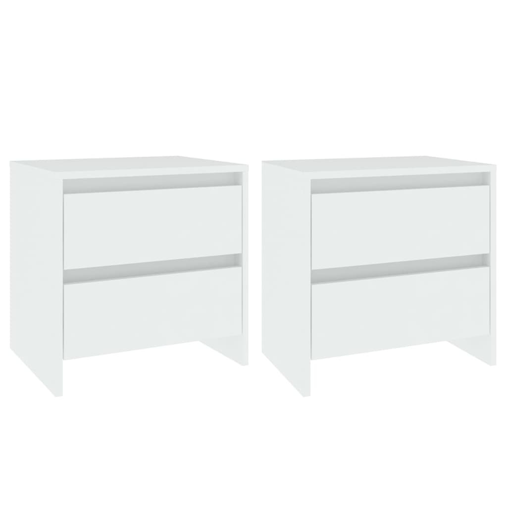 Comodino Bianco 45x34,5x44,5 cm in Legno Ingegnerizzato - homemem39