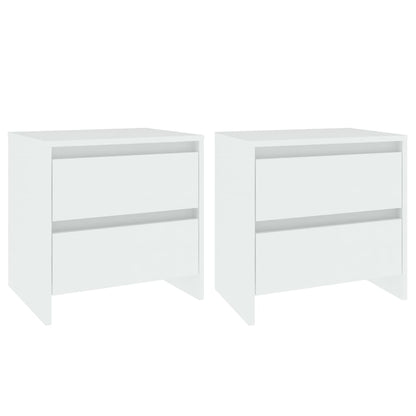 Comodino Bianco 45x34,5x44,5 cm in Legno Ingegnerizzato - homemem39