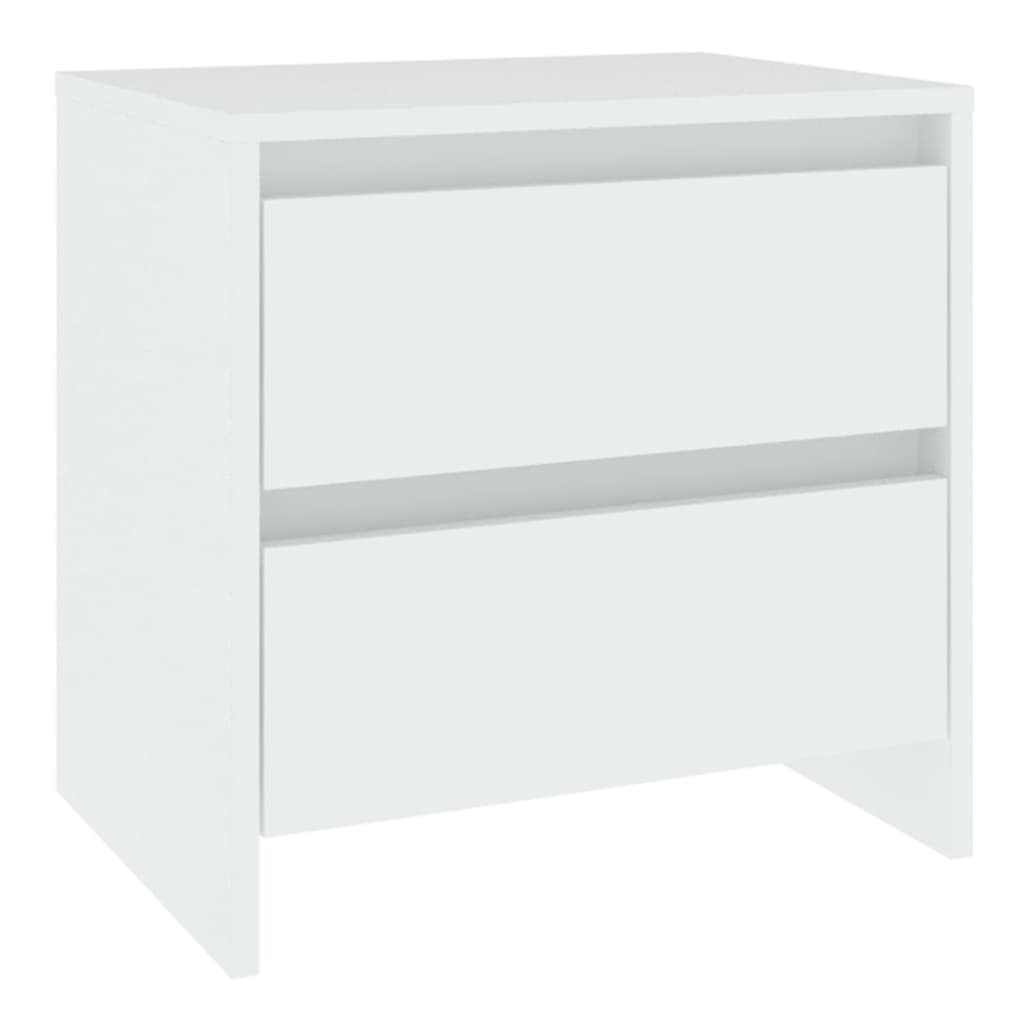 Comodino Bianco 45x34,5x44,5 cm in Legno Ingegnerizzato - homemem39