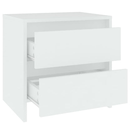 Comodino Bianco 45x34,5x44,5 cm in Legno Ingegnerizzato - homemem39