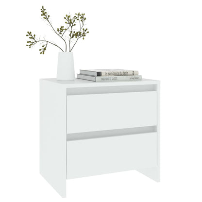 Comodino Bianco 45x34,5x44,5 cm in Legno Ingegnerizzato - homemem39