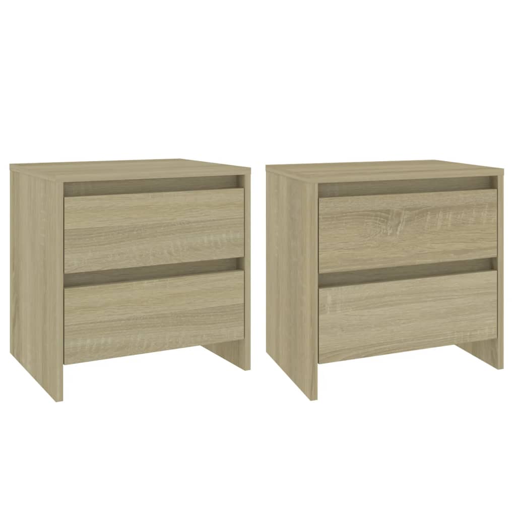 Comodini 2 pz Rovere Sonoma 45x34,5x44,5 cm in Truciolato - homemem39
