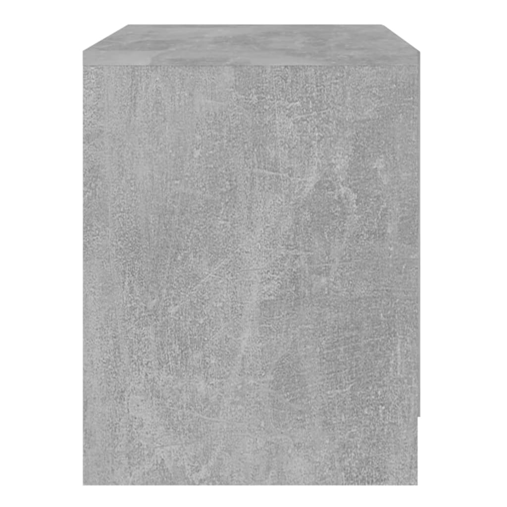 Comodino Grigio Cemento 45x34,5x44,5 cm in Truciolato - homemem39