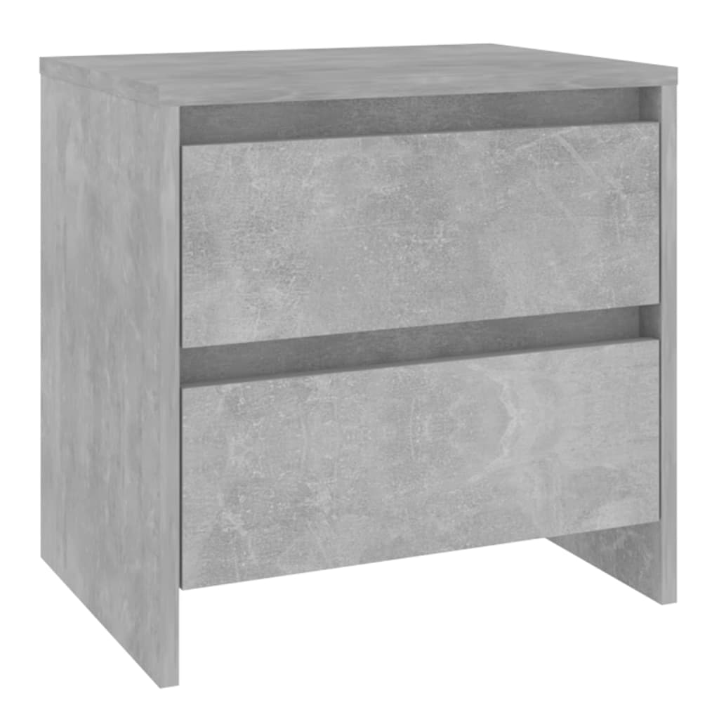 Comodini 2 pz Grigio Cemento 45x34,5x44,5 cm in Truciolato - homemem39