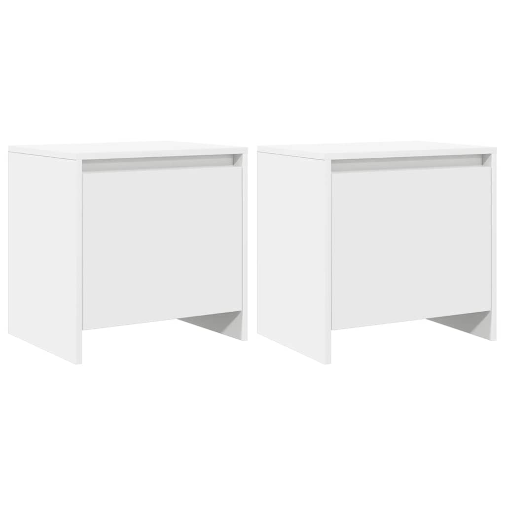 Comodini 2 pz Bianchi 45x34x44,5 cm in Truciolato