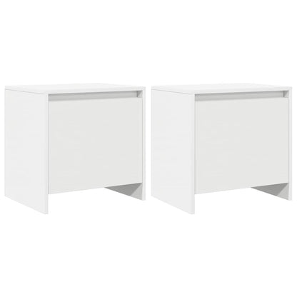 Comodini 2 pz Bianchi 45x34x44,5 cm in Truciolato