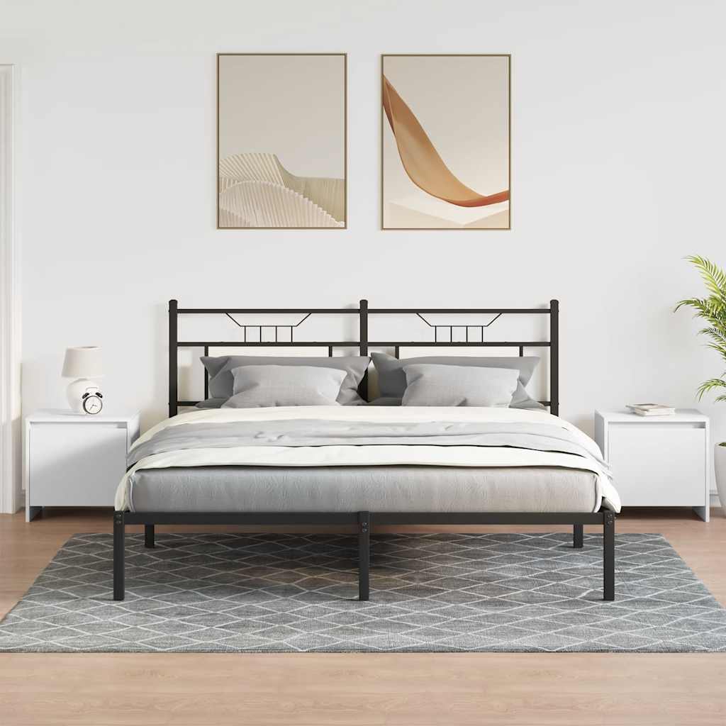 Comodini 2 pz Bianchi 45x34x44,5 cm in Truciolato