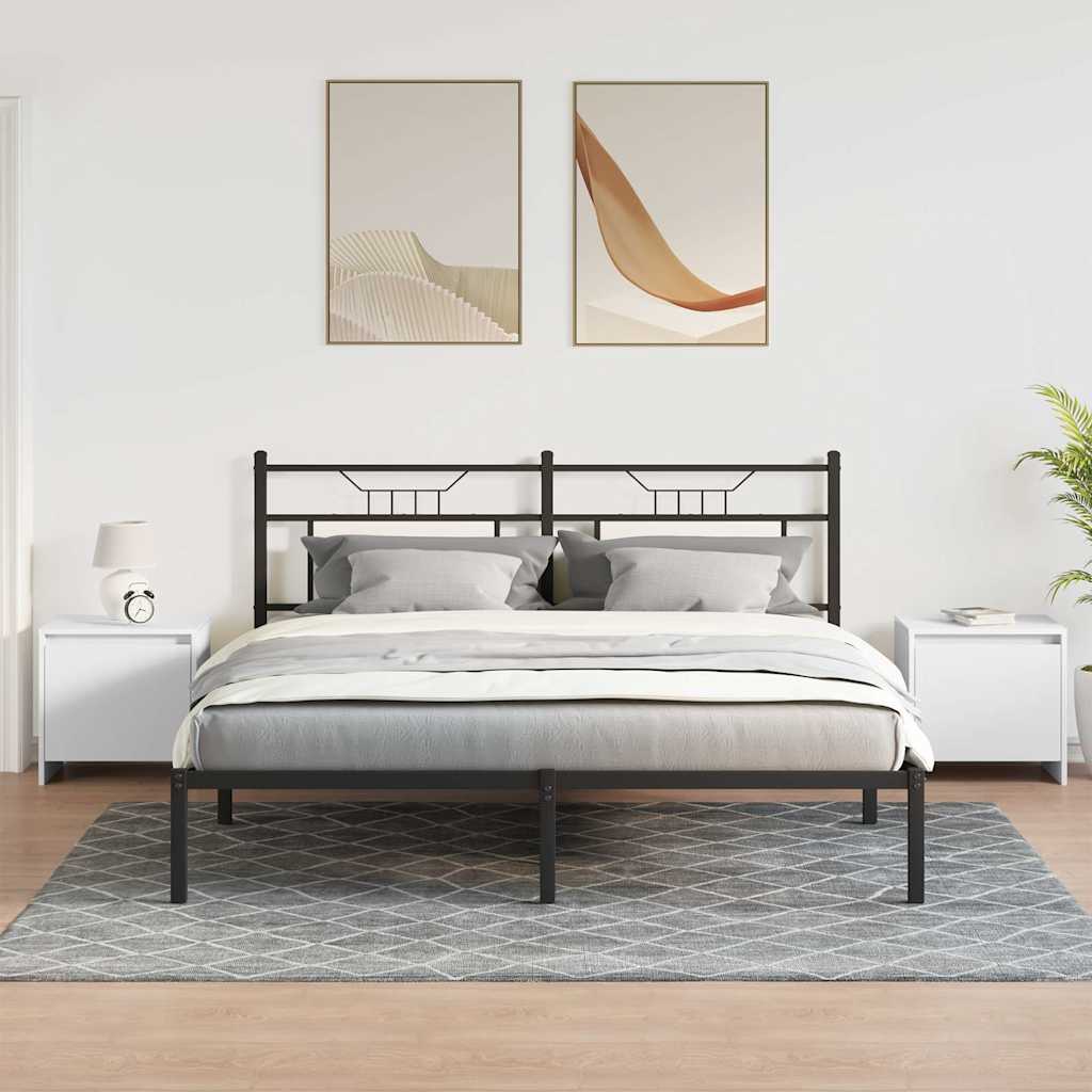 Comodini 2 pz Bianchi 45x34x44,5 cm in Truciolato