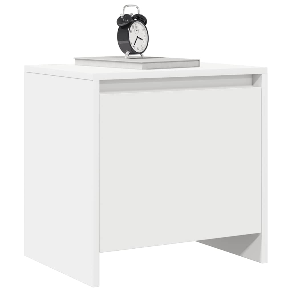 Comodini 2 pz Bianchi 45x34x44,5 cm in Truciolato