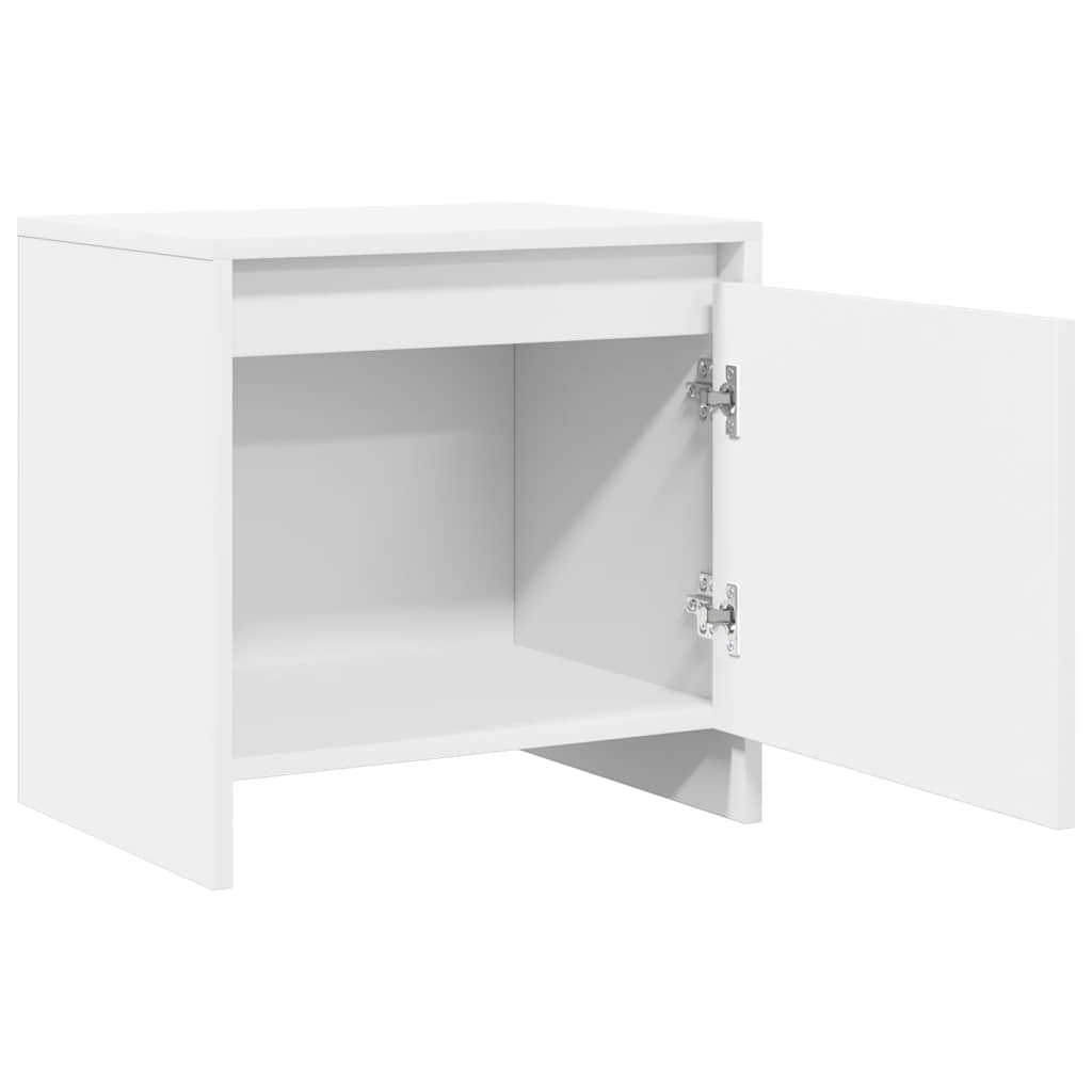 Comodini 2 pz Bianchi 45x34x44,5 cm in Truciolato