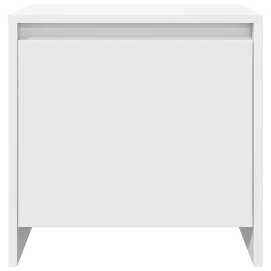 Comodini 2 pz Bianchi 45x34x44,5 cm in Truciolato