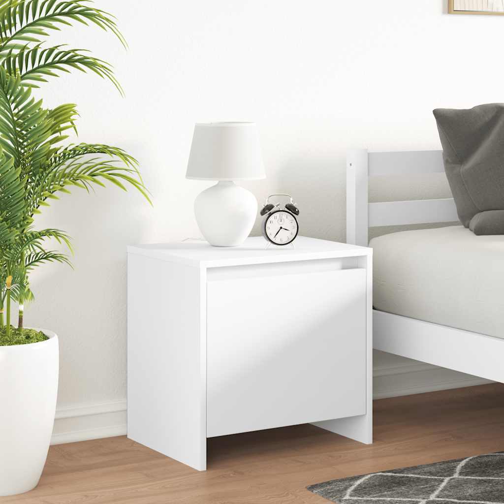 Comodini 2 pz Bianchi 45x34x44,5 cm in Truciolato