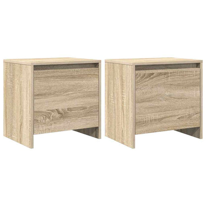 Comodini 2 pz Rovere Sonoma 45x34x44,5 cm in Truciolato