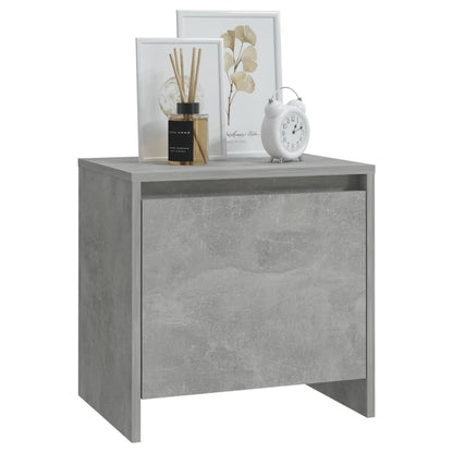 Comodino Grigio Cemento 45x34x44,5 cm in Truciolato - homemem39