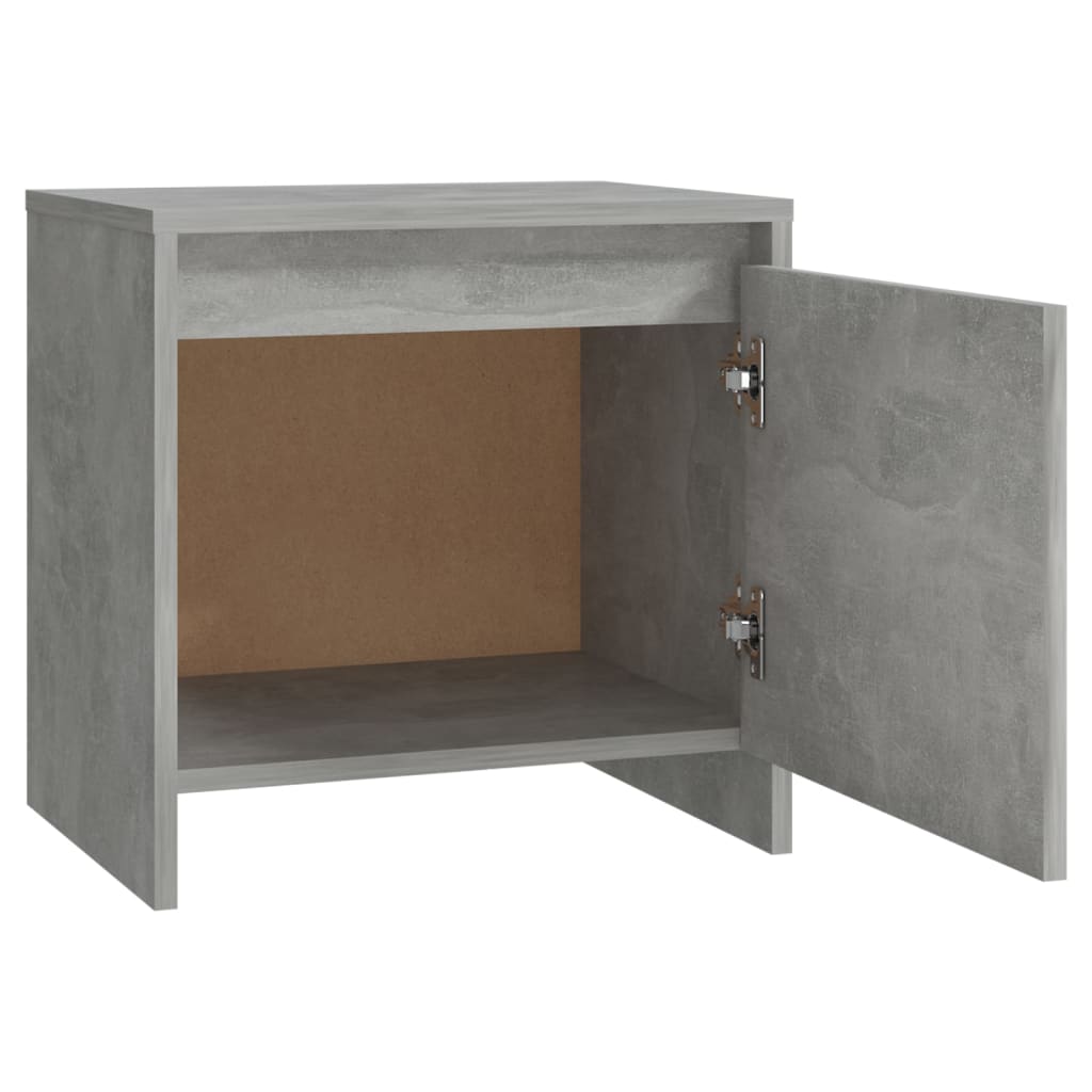 Comodino Grigio Cemento 45x34x44,5 cm in Truciolato - homemem39