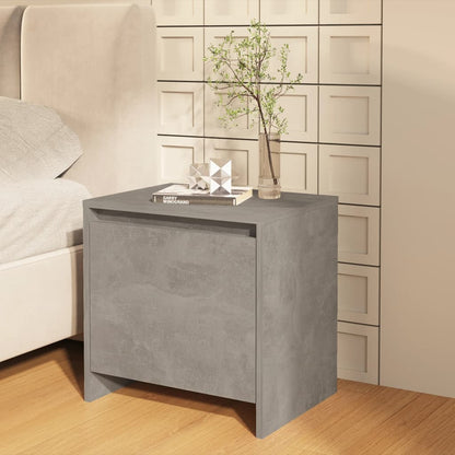 Comodino Grigio Cemento 45x34x44,5 cm in Truciolato - homemem39