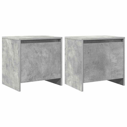 Comodini 2 pz Grigio Cemento 45x34x44,5 cm in Truciolato | homemem39