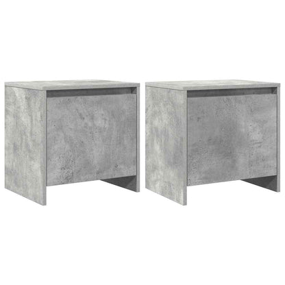 Comodini 2 pz Grigio Cemento 45x34x44,5 cm in Truciolato