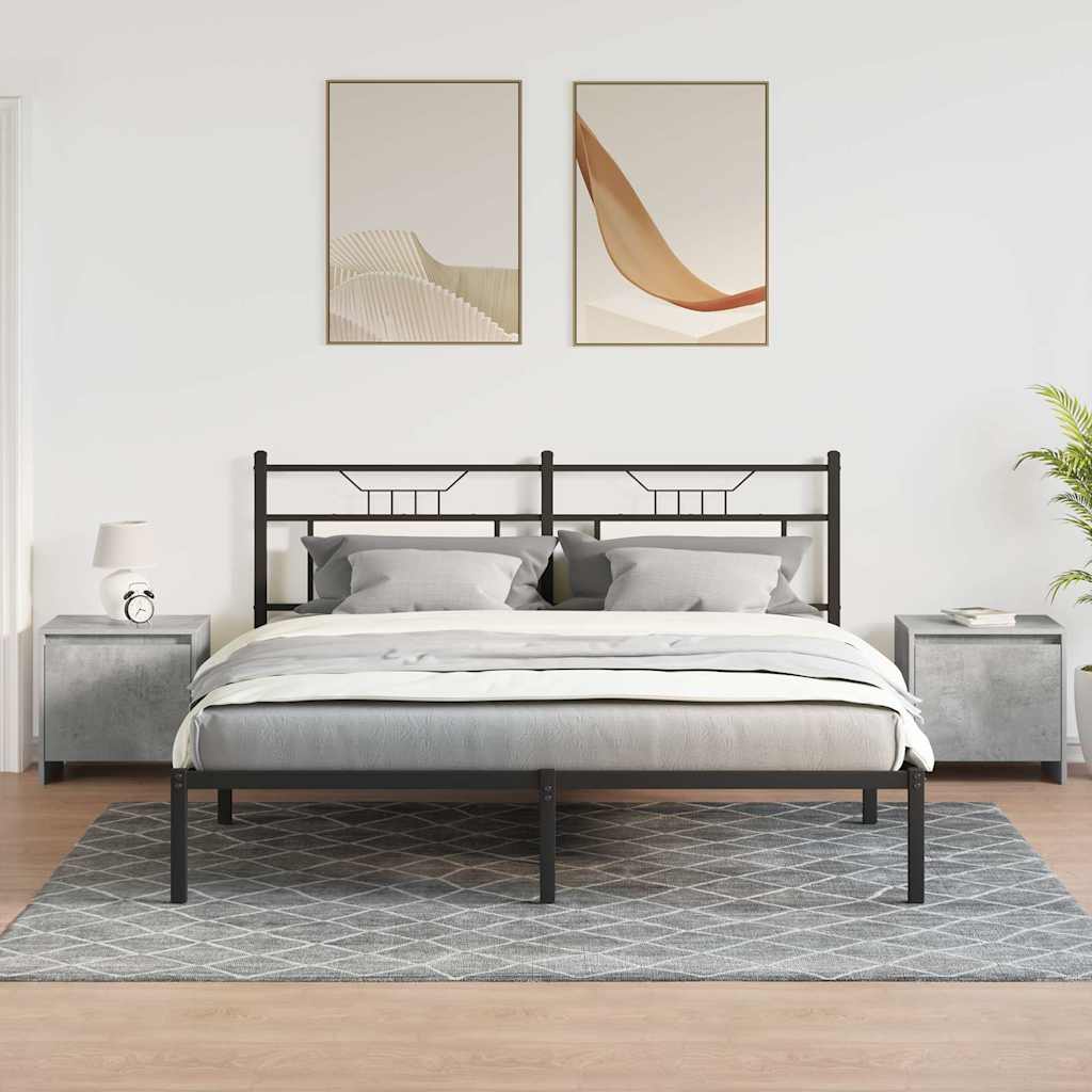 Comodini 2 pz Grigio Cemento 45x34x44,5 cm in Truciolato | homemem39