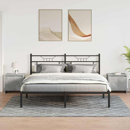 Comodini 2 pz Grigio Cemento 45x34x44,5 cm in Truciolato