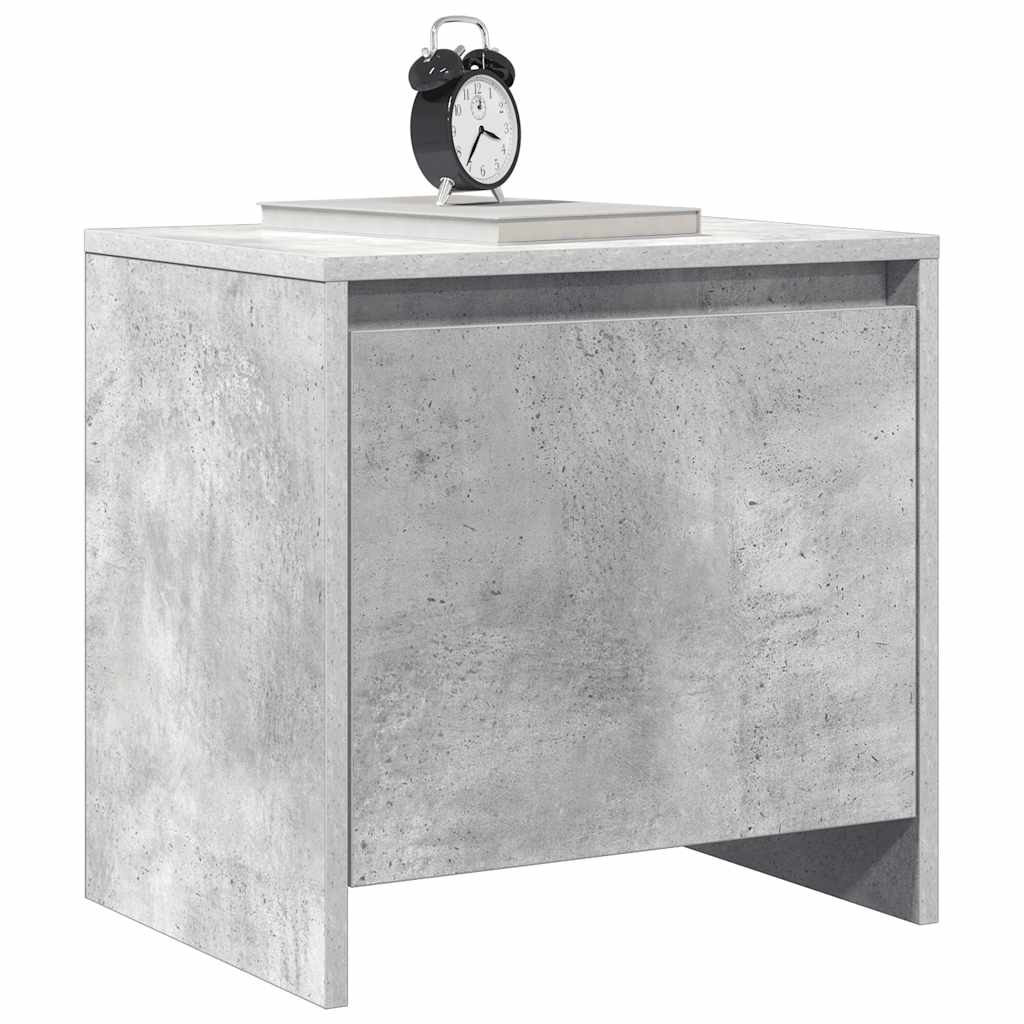 Comodini 2 pz Grigio Cemento 45x34x44,5 cm in Truciolato