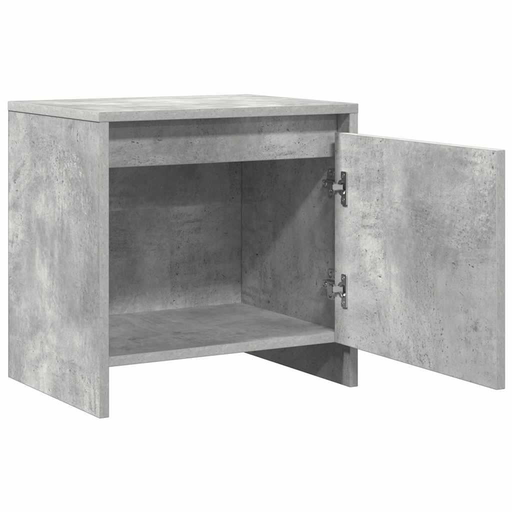 Comodini 2 pz Grigio Cemento 45x34x44,5 cm in Truciolato | homemem39