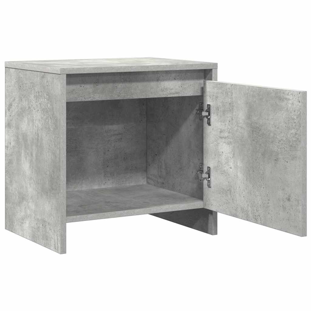 Comodini 2 pz Grigio Cemento 45x34x44,5 cm in Truciolato